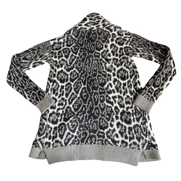 Juicy Couture Wool Blend Open Front Leopard Cardigan Size XS/S - Picture 3 of 5